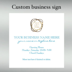Autocollant Pour Fenêtre Logo d'entreprise personnalisé turquoise sarcelle 