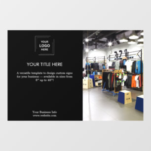 Autocollant Pour Fenêtre Logo d'entreprise Promotion personnalisée noire