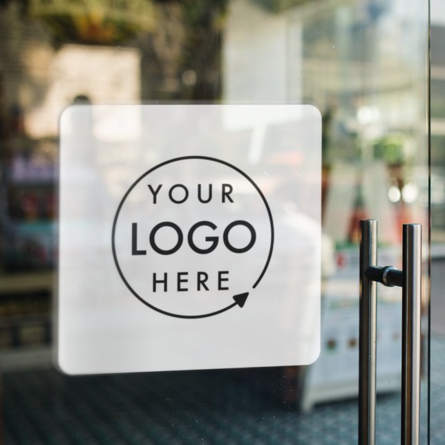 Autocollant Pour Fenêtre Logo d'entreprise | Téléchargez votre logo d'entre (Company branded professional vinyl decal signs for small business promotion.)