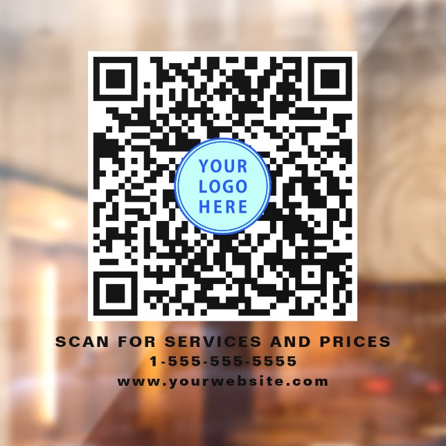 Autocollant Pour Fenêtre Logo du code QR d'entreprise (Feuille 2)