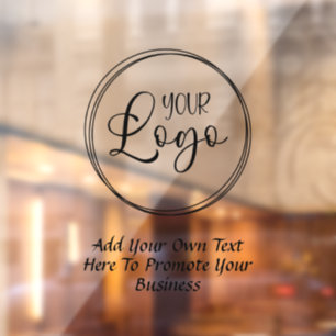 Autocollant Pour Fenêtre Logo du texte de la promo noire