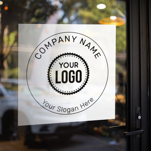 Autocollant Pour Fenêtre Logo Et Slogan Personnalisés Avec Promotions (Créateur téléchargé)
