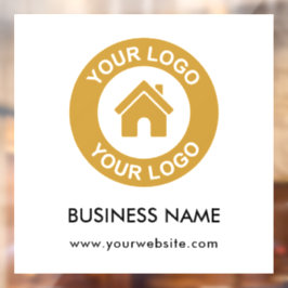 Autocollant Pour Fenêtre Logo et texte d'entreprise personnalisés