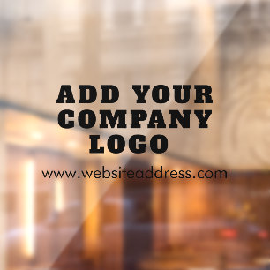 Autocollant Pour Fenêtre Logo et URL d'entreprise simples