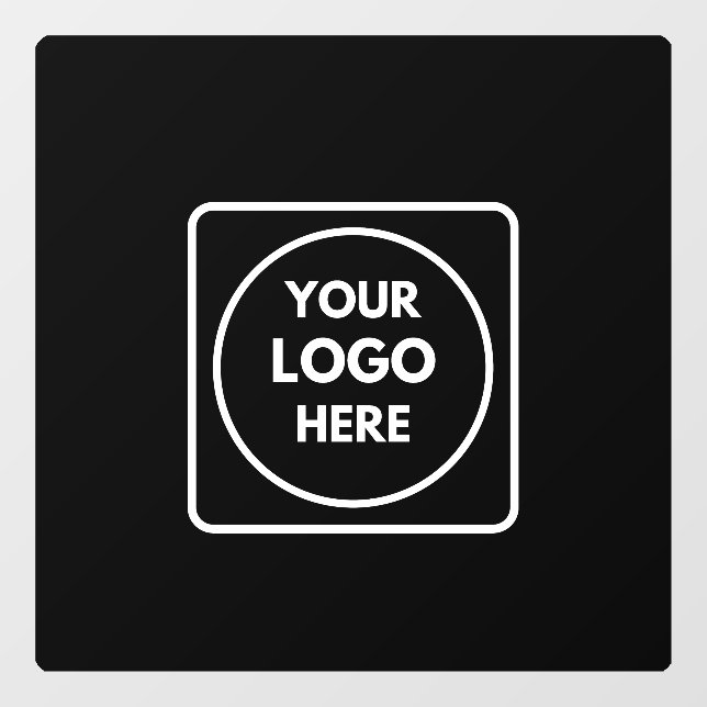 Autocollant Pour Fenêtre Logo personnalisé noir | Fenêtre Entreprise person (Feuille)