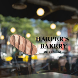 Autocollant Pour Fenêtre Logo professionnel de boulangerie fraîche moderne