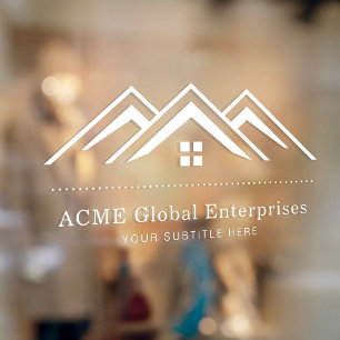 Autocollant Pour Fenêtre Logo Promotionnel immobilier moderne