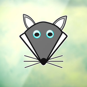 Autocollant Pour Fenêtre Loup d'Halloween mignon