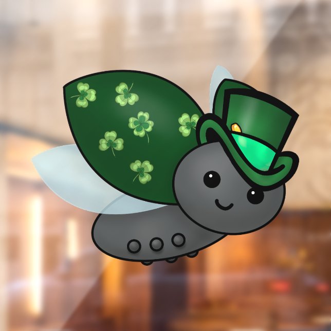 Autocollant Pour Fenêtre Lucky Leprechaun Ladybug (Feuille 2)