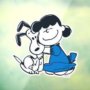Autocollant Pour Fenêtre Lucy Hugging Snoopy