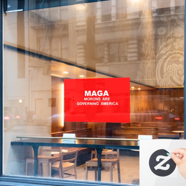 AUTOCOLLANT POUR FENÊTRE MAGA  (Fenêtre de café)