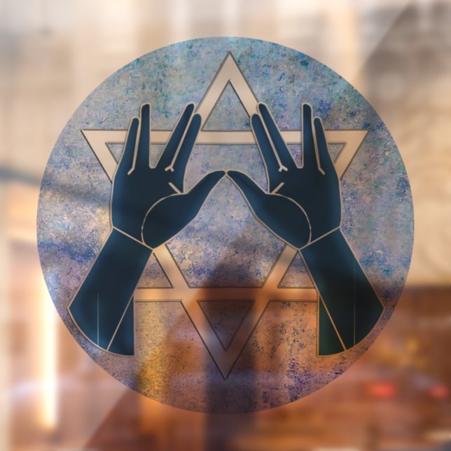 Autocollant Pour Fenêtre Mains du Kohanim (Feuille 2)
