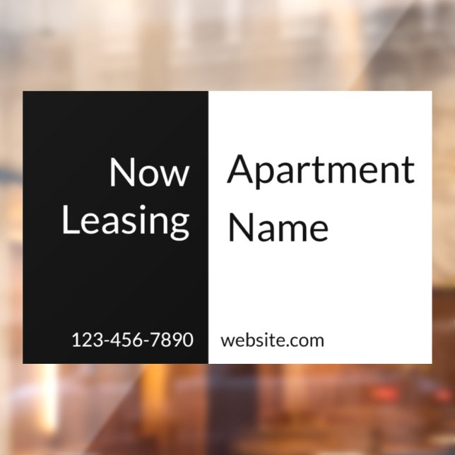 Autocollant Pour Fenêtre Maintenant en location Appartement Nom & Téléphone (Feuille 2)