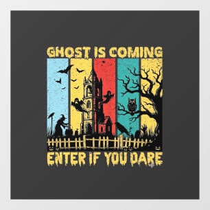 Autocollant Pour Fenêtre Maison Hantée Halloween Sorcière Chouette Arrivée