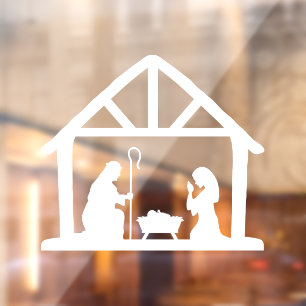 Autocollant Pour Fenêtre Maître de la Nativité de Noël