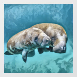 Autocollant Pour Fenêtre Manatees