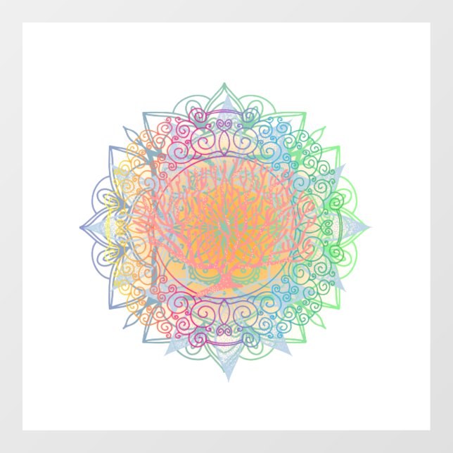 Autocollant Pour Fenêtre Mandala (Feuille)