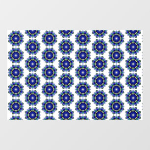 Autocollant Pour Fenêtre Mandala Motif 02 en bleu
