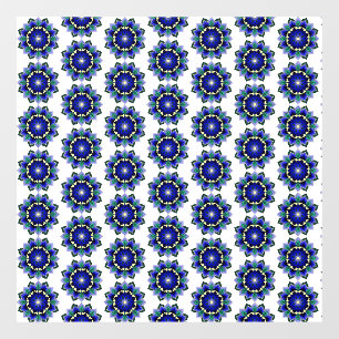 Autocollant Pour Fenêtre Mandala Motif 02 en bleu
