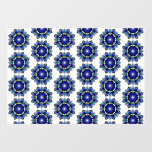 Autocollant Pour Fenêtre Mandala Motif 02 en bleu foncé