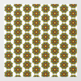 Autocollant Pour Fenêtre Mandala Motif 2002 en jaune et bronzette