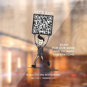 Autocollant Pour Fenêtre Mangeons le code QR