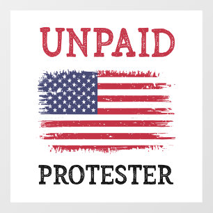 Autocollant Pour Fenêtre Manifestant non payé - Protestation