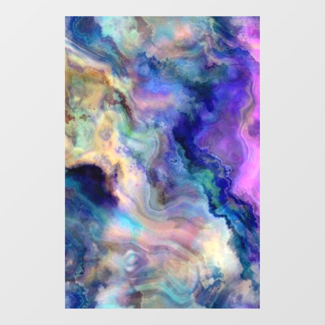 Autocollant Pour Fenêtre Marbre coloré (Feuille)