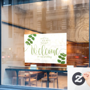 Autocollant Pour Fenêtre Mariage Green Chic