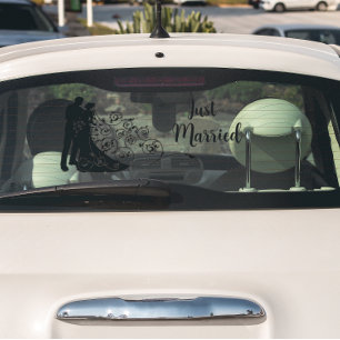 Autocollant Pour Fenêtre Mariée mariage et la chambre juste marié voiture S