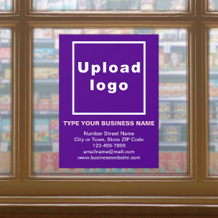 Autocollant Pour Fenêtre Marque d'affaires sur clin de fenêtre violet