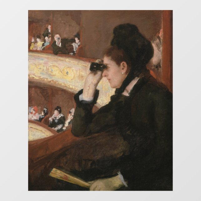 Autocollant Pour Fenêtre Mary Cassatt - Dans le loge (Feuille)