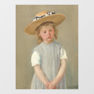 Autocollant Pour Fenêtre Mary Cassatt - Enfant en paille Casquette