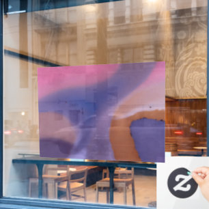 Autocollant Pour Fenêtre “Mauve Mirage Flow”  –  Abstrait Rose Bleu Pêche