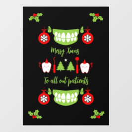 Autocollant Pour Fenêtre Médecin dentaire Xmas