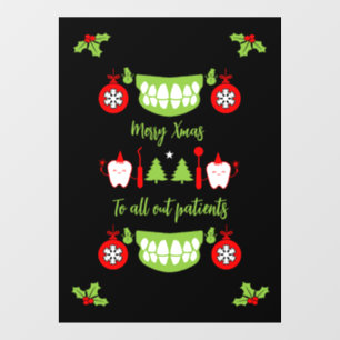 Autocollant Pour Fenêtre Médecin dentaire Xmas