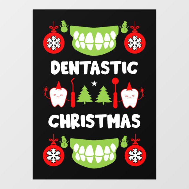 Autocollant Pour Fenêtre Médecin dentaire Xmas (Feuille)