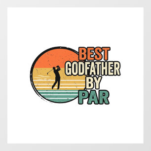 Autocollant Pour Fenêtre Meilleur Parrain par Par Vintage Golf Vector Desig