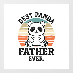 Autocollant Pour Fenêtre Meilleur père panda jamais conception de t-shirt v