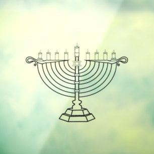 Autocollant Pour Fenêtre Menorah