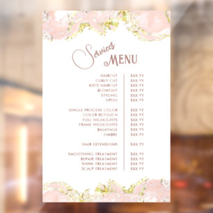 Autocollant Pour Fenêtre Menu de services de design à motif marbré rose