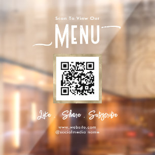 Autocollant Pour Fenêtre Menu simple connexion d'entreprise 
