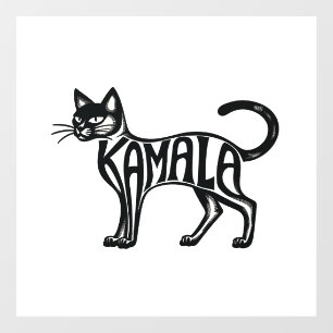 Autocollant Pour Fenêtre Meowmala Kamala Chat sans enfant Lady Harris
