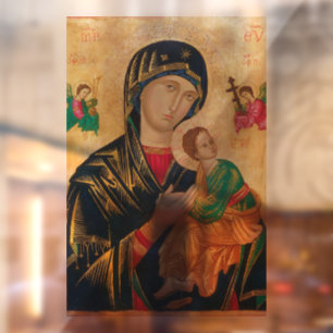 AUTOCOLLANT POUR FENÊTRE MÈRE MARIE BÉBÉ JÉSUS FENÊTRE CLAIR