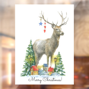 Autocollant Pour Fenêtre Merry Christmas Deer