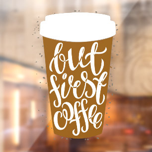 Autocollant Pour Fenêtre Mignonne, mais premier prix de café Voyage Cup Bus