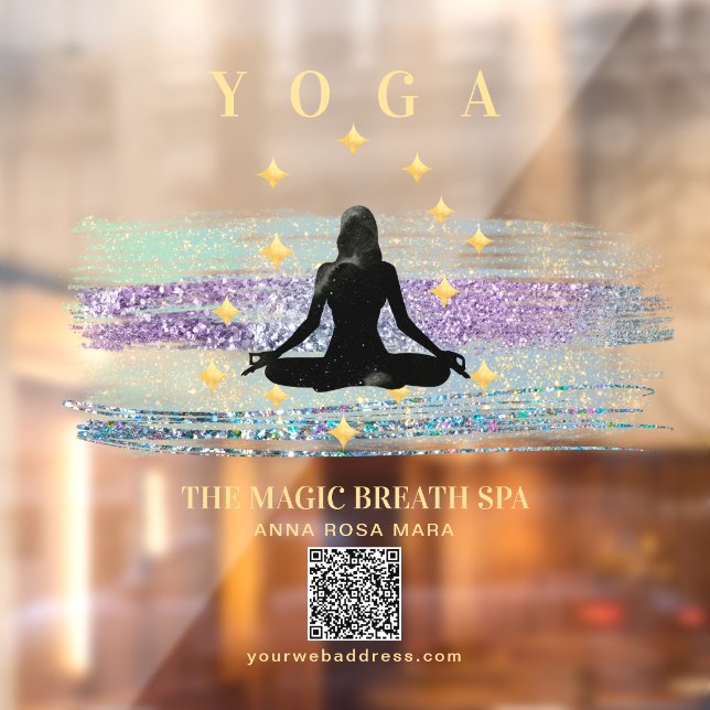 Autocollant Pour Fenêtre ** Mindfult Femme Yoga Méditation Magique Reiki (Feuille 2)