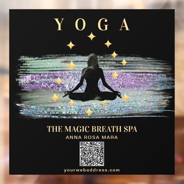 Autocollant Pour Fenêtre ** Mindfult Reiki femme Yoga Méditation magique  (Feuille 2)