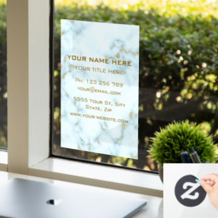 Autocollant Pour Fenêtre Modèle de stickers pour vitrine en marbre doré pou