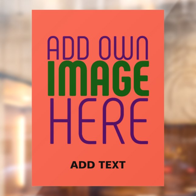 AUTOCOLLANT POUR FENÊTRE MODELE DE TEXTE À IMAGE ROUGE TOMATE ÉDITABLE MODE (Feuille 2)